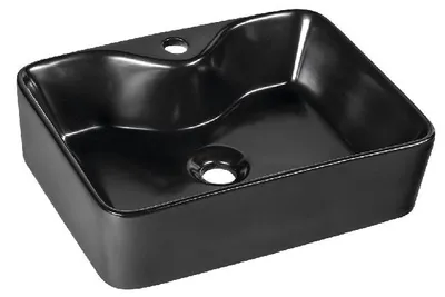Produktbild von BALENA Keramik-Waschtisch 48x37 cm, Schwarz matt