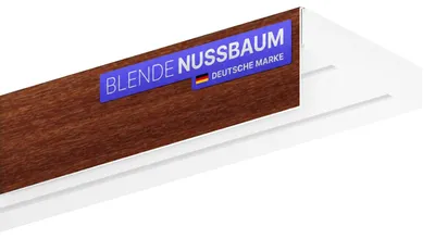 Image de Support pour rail de rideau en bois de noyer, longueur 7 mètres