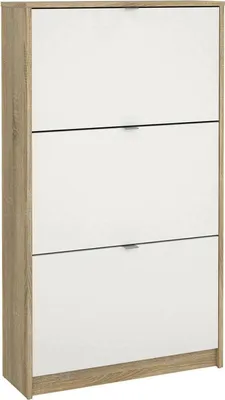Produktbild von Schuhschrank - Schuhregal Eichebraun 24,05x70,3x123,6h cm