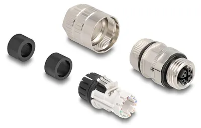 Immagine prodotto di Delock M12 Buchse 8 Pin X-kodiert feldkonfektionierbar Cat.6A (86056)
