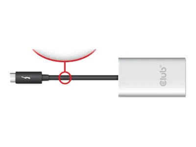 Produktbild von CLUB3D Thunderbolt™ 3 auf 2x Displayport™ 1.2 Dual Monitor 4K 60Hz, USB Typ-C, 2x DisplayPort, 5120 x 2880 Pixel, Silber, Aluminium, 60 Hz