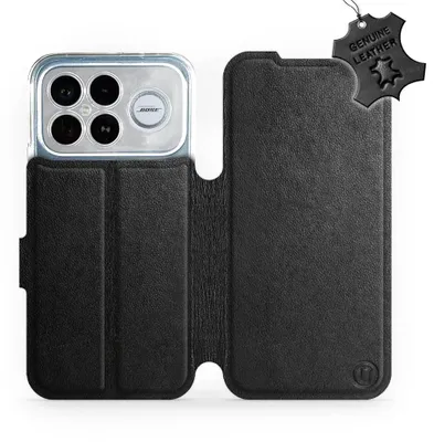 Produktbild von Echtleder Handyhülle für Xiaomi POCO F8 Ultra, Mobiwear Leather, Schwarz