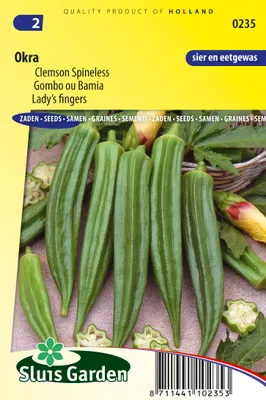 Produktbild von Okra / Bamia, Okra Clemson Beztŕňové semená - Orientálna zelenina - cca 1,5 g | SG0235