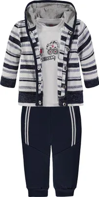 Immagine prodotto di Felpa a maniche corte + camicia a maniche corte + pantaloni