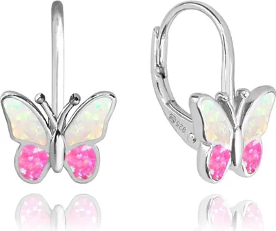 Obrázok produktu pre Trblietavé strieborné náušnice BUTTERFLIES Minet JMAD0040PE00