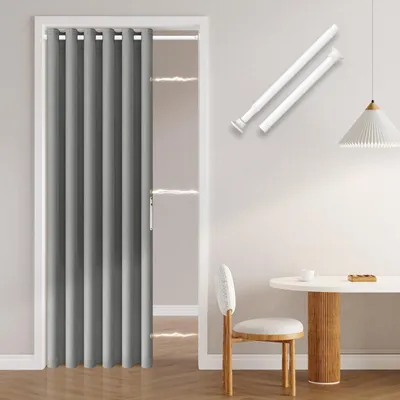 Image de Rideau de porte sans perçage - Protection visuelle avec fermeture magnétique