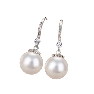 Produktbild von Ohrschmuck Damenohrringe Ohrhaken Ohrringe Perlenschmuck Perle GESCHENKIDEE, Sterling Silber 925, inklusive Geschenkschachtel