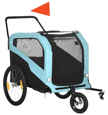 Obrázok produktu pre PawHut 2 v 1 – príves za bicykel pre psov, vozík pre psov s reflexnými prvkami