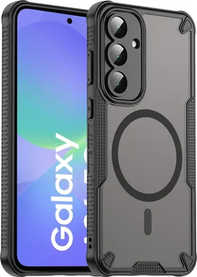 Produktbild von Defender Hülle für Samsung Galaxy A36 5G Schutzhülle Matt Schwarz Magsafe Backcover Handy Case