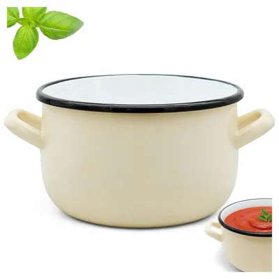 Produktbild von Tragar Emaille-Topf Traditionell 18cm Cremefarben 2,9L