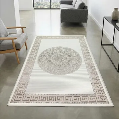 Produktbild von Teppich mit orientalischem Flair | | weiß beige Größe - 80 x 150 cm