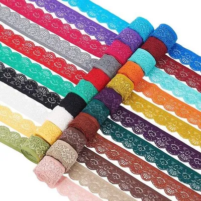 Produktbild von Solidchoice - Dailygoody - Abgerundete Kanten - Elastische Randverarbeitung - Verschiedene Farben - Blumenmuster - Handwerkliche Dekoration - Hochzeit und Kleidung
