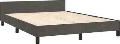Obrázek produktu pro vidaXL Rám postele bez matrace tmavě šedý 140x200 cm sametový
