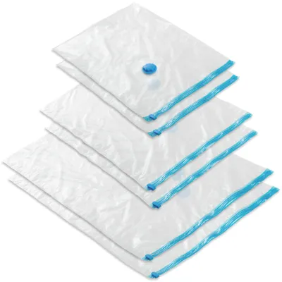 Produktbild von tectake® 6er-Set Vakuumbeutel in 3 Größen, mit Ein- und Auslassventil wiederverwendbar