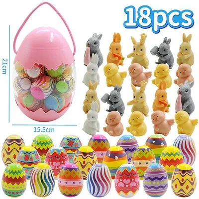 Produktbild von 18-stück Hase/Eier-Set für Ostern