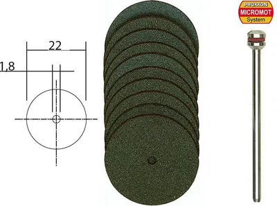 Image de Proxxon Trennscheibensatz 22 mm 10Stück + Träger