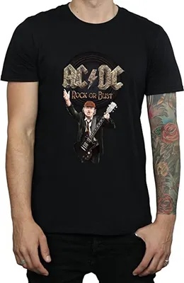 Produktbild von AC/DC - "Rock Or Bust" T-Shirt für Herren BI721 (XXL) (Schwarz)