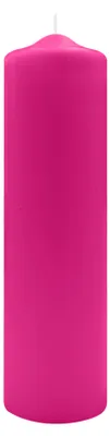 Produktbild von Spitzkopf Stumpen Kerzen Fuchisa Pink 30 x Ø 8 cm, 6 Stück