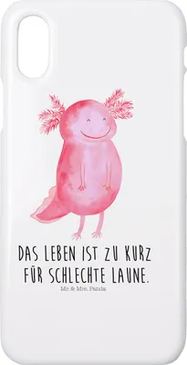 Produktbild von Mr. & Mrs. Panda Iphone 10 Handyhülle Axolotl Glücklich - Weiß - Geschenk, Handy, gut Gelaunt, Axolot, Schwanzlurch, Hülle, Lurch, Cover, X, Lebensfroh