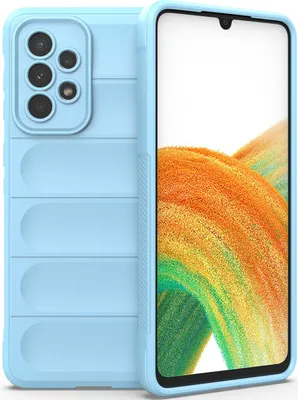 Produktbild von Samsung A33 5G Hülle, Weich TPU Silikon Stossfest Anti-rutsch Schutzhülle für Samsung Galaxy A33 5G Blau