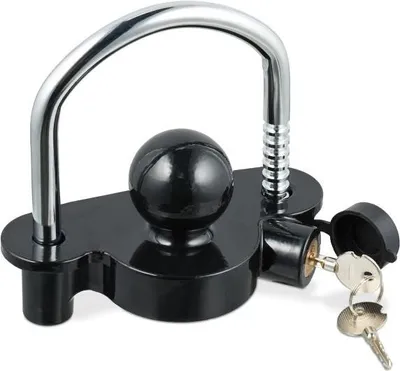Produktbild von Anhängerschloss Stahl Kreuzschloss Diebstahlschutz für 50mm Standardkupplungen