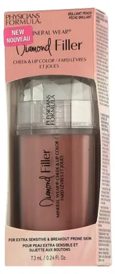 Produktbild von Physicians Formula Mineral Wear Diamond Filler Cheek & Lip Color Brilliant Peach (7,3 ml)