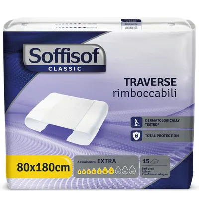 Image de Soffisof Bed 80x180 Extra - 15x Alèse Jetable - Protège Matelas Incontinence Adulte - 7 Gouttes