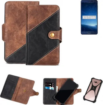 Produktbild von K-S-Trade Handy Hülle Schutz Hülle Schutzhülle Bookstyle Case kompatibel mit Cubot A5 Handy Cover Hülle Schutztasche 1x