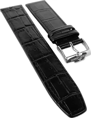 Produktbild von Jacques Lemans Classic | Uhrenarmband 22mm schwarz Leder | 1-1727A