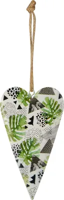 Produktbild von Wandbild Herz H12cm Wanddekoration Monstera Schild Türschild Hängedeko