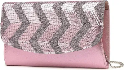 Produktbild von Miss Lulu Damen Clutch Kettentasche Party Pailletten Schultertasche