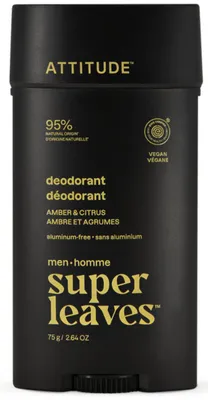 Obrázek produktu pro ATTITUDE Přírodní pánský deodorant Super Leaves, Amber & Citrus, 75 g
