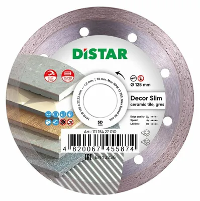 Diamant-Trennscheibe DISTAR Decor Slim 125 x 1,2 x 8 x 22,23 mm für Fliesen