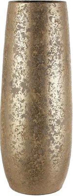 Mica Decorations Vase Clemente - 21x21x55 cm - Terrakotta - Gold