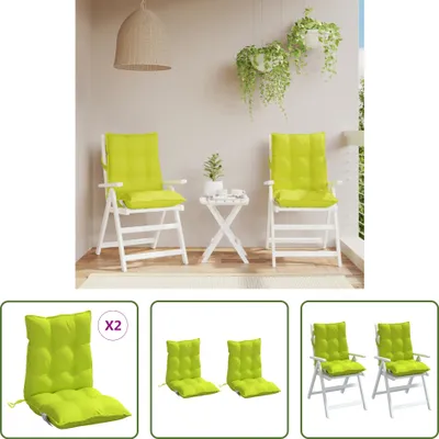 A collage of images showing outdoor chairs with green cushions, and close-ups of the cushions.