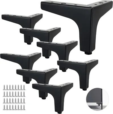 Productafbeelding van Metaal Meubelpoten 10 cm Set van 8