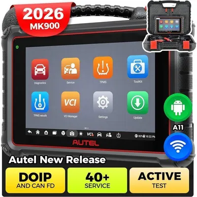 Produktbild von Autel OBD2 Diagnosegerät MaxiCOM MK900: 2026 Neue Ver. von MX808S, MK808BT PRO, 40+ Service, 3000+ Aktive Tests
