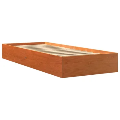 Produktbild von Massivholzbett ohne Matratze Wachsbraun 75x190 cm Kiefernholz
