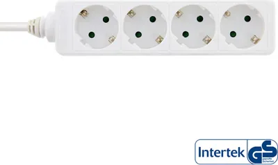 Image de InLine® multiprise, 4x contact de protection 1,5m, blanc (16441F)