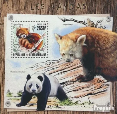 Produktbild von Briefmarken Zentralafrikanische Republik 2016 Mi Block 1536 (kompl. Ausgabe) postfrisch Pandas