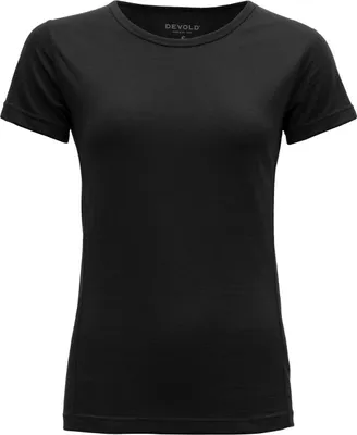 Produktbild von DEVOLD BREEZE MERINO 150 T-SHIRT WMN - Damen Merino-T-Shirt - Schwarz Schwarz XL