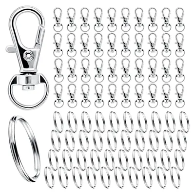 Produktbild von 40 Stück Schlüsselanhänger Karabiner Ringe Karabinerhaken