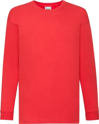 Produktbild von Fruit of the Loom - "Valueweight" T-Shirt für Kinder Langärmlig RW9899 (140-146) (Rot)