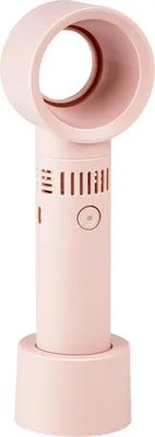 Zdjęcie produktu dla Lifetime Air Mini wentylator bez łopatek 3 prędkości - Wentylator ładowany przez USB - Mały i przenośny wentylator stołowy - Cichy wentylator do biura i domu - Mały wentylator kompaktowy - Różowy