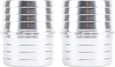 Productafbeelding van 1 paar slangklemmen van 1-1/2 tot 1-1/2 inch, verbindingsstuk, aluminiumlegering, geschikt voor radiatoren, intercoolers, warmtewisselaars, reparaties, reparatieaansluiting, adapter voor vacuumsysteem