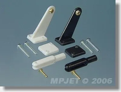Immagine prodotto di 2233B - Coppia di supporti piccoli con cuscinetto, lunghi, neri