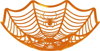 Produktbild von Orangene Spinnennetz Süßigkeiten-Schale 28x8cm