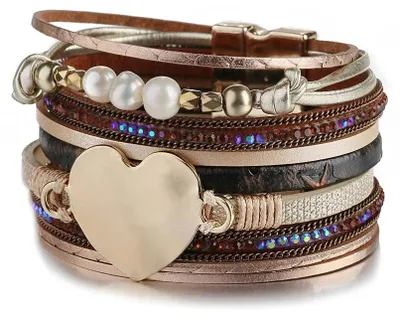 Image de Bracelets tressés en cuir pour femmes et hommes