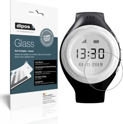 Produktbild von 2x Schutzfolie für Pingonaut Kidswatch 2019 matt - Anti-Shock 9H Folie dipos Glass Kunststoffglas