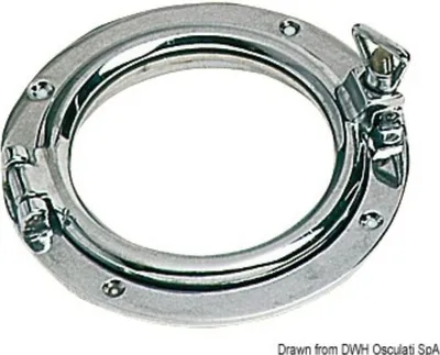 Image de Hublot rond chromé en laiton 180 mm pour bateaux Osculati 19.697.04